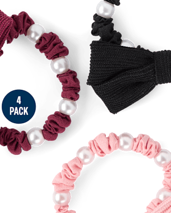 Girls Print Scrunchie 4-Pack