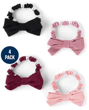 Girls Print Scrunchie 4-Pack