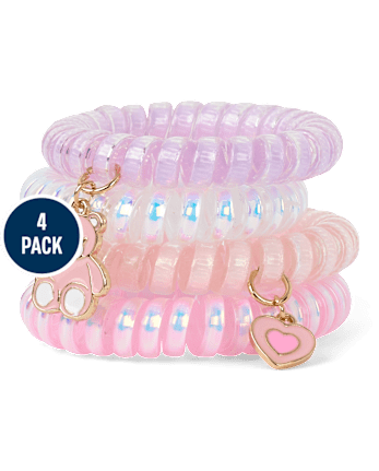 Girls Bear Coil Bracelet 4-Pack