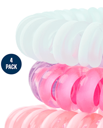 Girls Butterfly Coil Bracelet 4-Pack - MULTI CLR