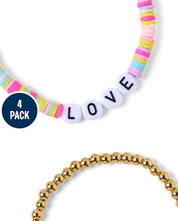 Girls Charm Bracelet 4-Pack - MULTI CLR