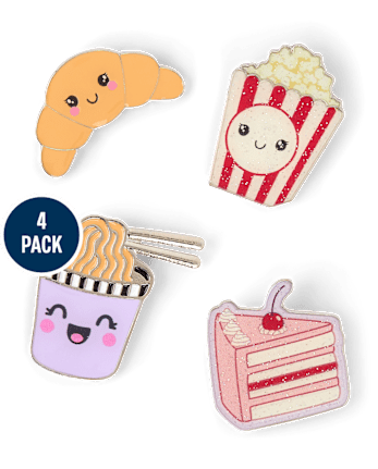 Girls Food Enamel Pin 4-Pack