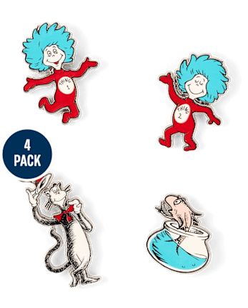 Lot de 4 pins Dr. Seuss Chat chapeauté™ pour filles - MULTI CLR