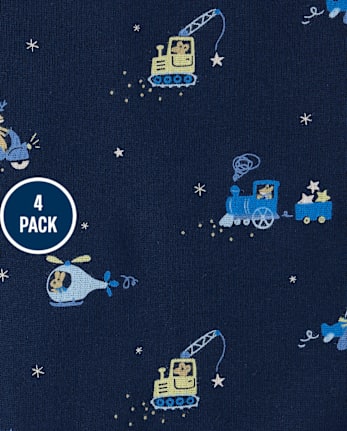 Baby Boys Vehicle Bodysuit 4-Pack - TIDAL