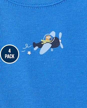 Baby Boys Vehicle Bodysuit 4-Pack - TIDAL