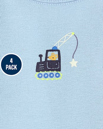 Baby Boys Vehicle Bodysuit 4-Pack - TIDAL