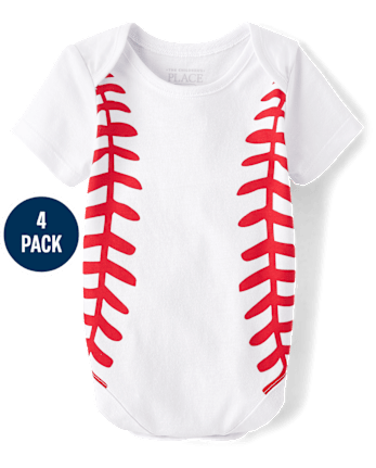 Baby Sports Graphic Bodysuit 4-Pack