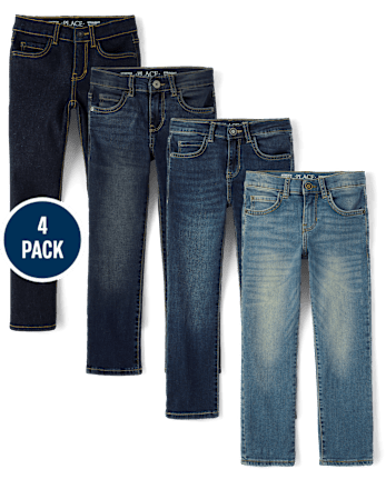 Boys Straight Jeans 4-Pack