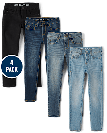 Boys Skinny Jeans 4-Pack