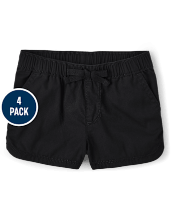 Baby And Toddler Girls Pull On Shorts 4-Pack