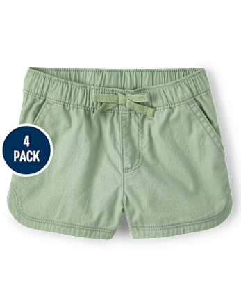 Baby And Toddler Girls Pull On Shorts 4-Pack
