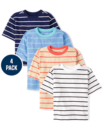 Boys Striped Tee 4-Pack