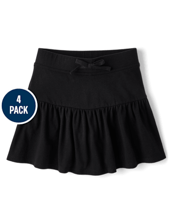Girls Tiered Skort 4-Pack
