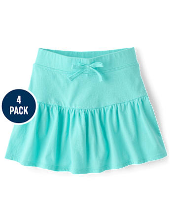 Girls Tiered Skort 4-Pack
