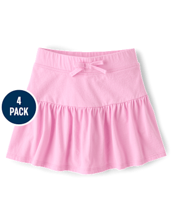 Girls Tiered Skort 4-Pack