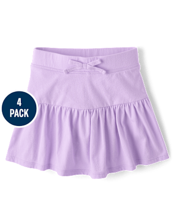 Girls Tiered Skort 4-Pack