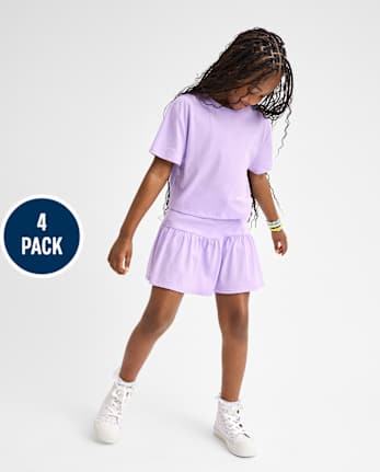 Girls Tiered Skort 4-Pack