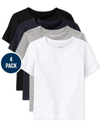 Baby And Toddler Boys Uniform Basic Layering Tee 4-Pack