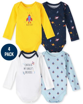 Baby Boys Space Bodysuit 4-Pack