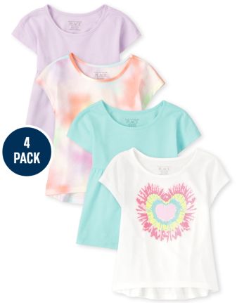 Toddler Girls Empire Top 4-Pack
