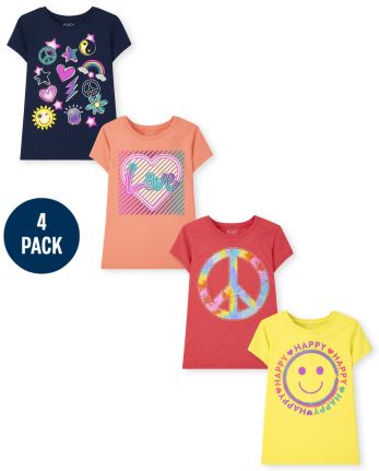 Girls Trend Graphic Tee 4-Pack