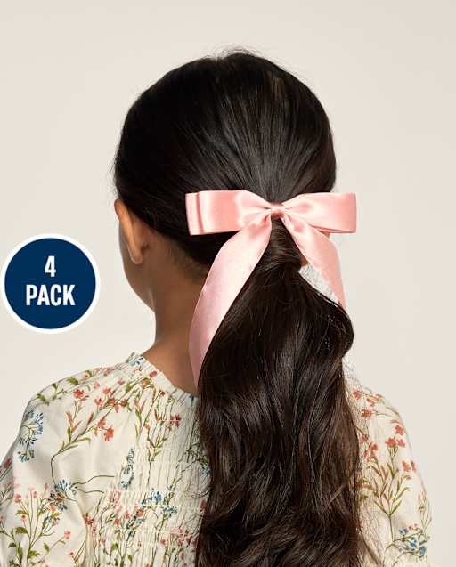 Girls Bow Hair Clip 4-Pack - Blue Sky Mountain - view 2