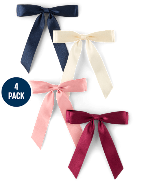 Girls Bow Hair Clip 4-Pack - Blue Sky Mountain - view 1