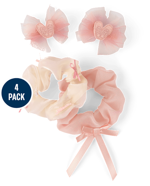 Girls Bow 4-Piece Hair Set - Le Petite Ballet - lbl_product_image_view_1