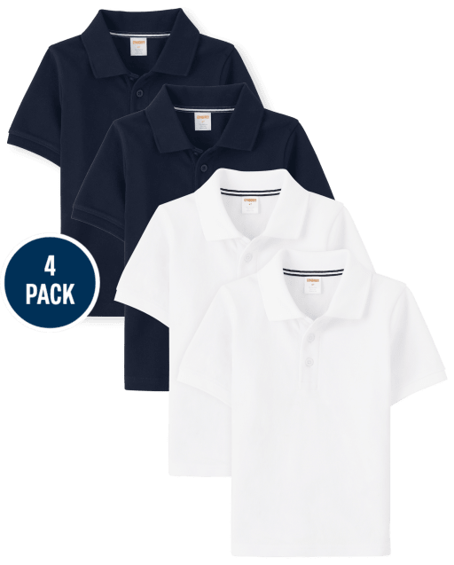 Boys Stain Resistant Polo 4-Pack - Uniform