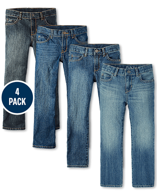 Boys Bootcut Jeans 4-Pack
