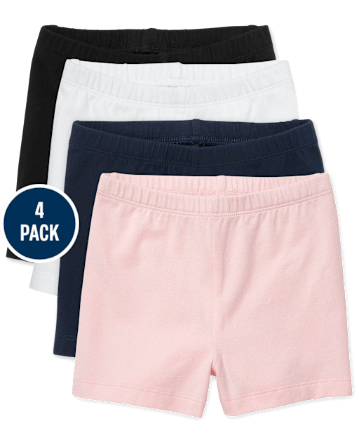 Toddler Girls Cartwheel Shorts 4-Pack