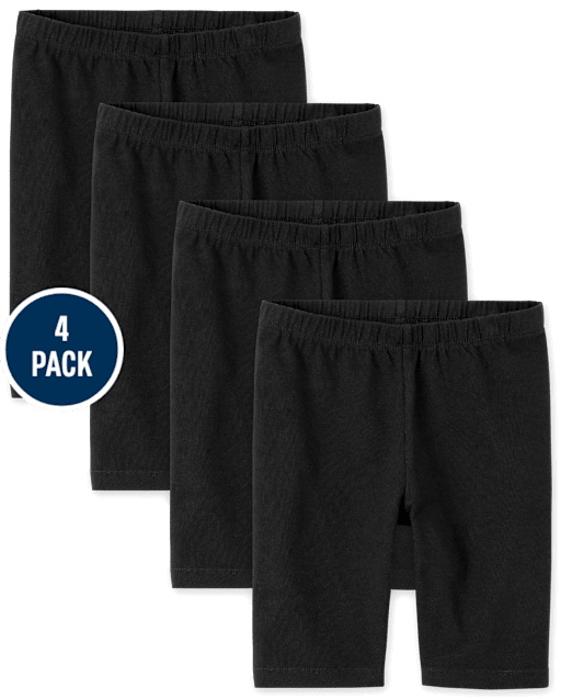 Girls Bike Shorts 4-Pack