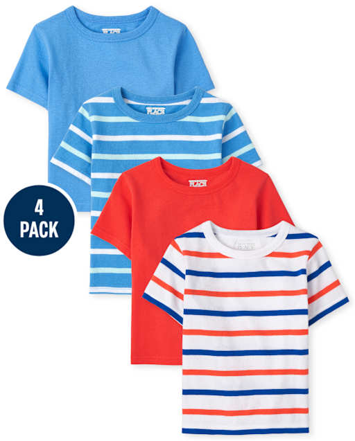 Toddler Boys Striped Top 4-Pack