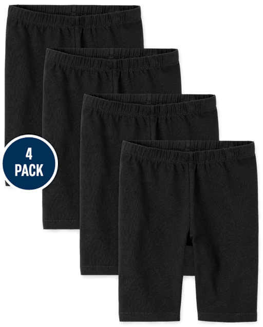 Girls Bike Shorts 4-Pack - Plus