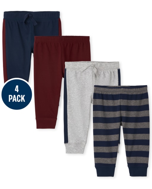Baby Boys Striped Pants 4-Pack