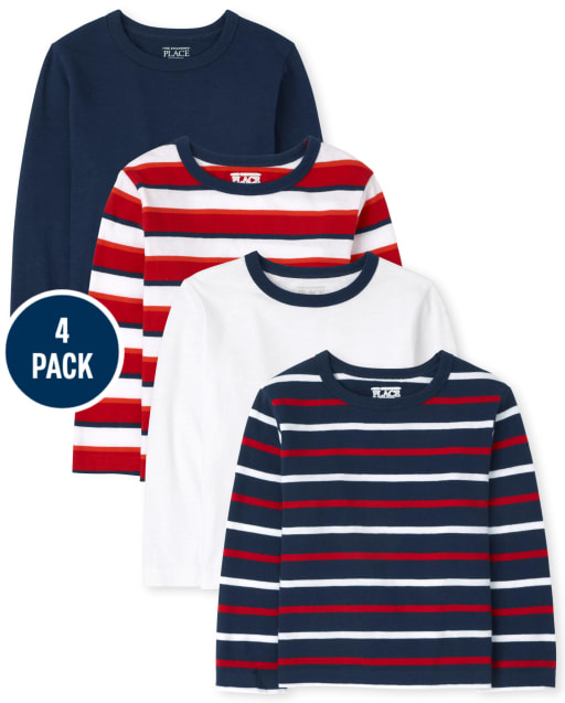 Baby And Toddler Boys Striped Top 4-Pack