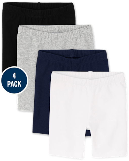 Baby And Toddler Girls Bike Shorts 4-Pack
