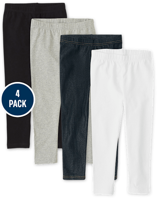 Girls Capri Leggings 4-Pack