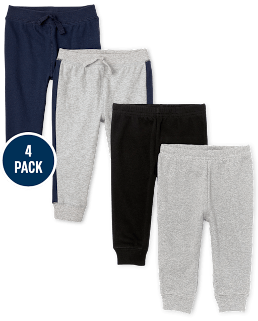 Baby Boys Jogger Pants 4-Pack