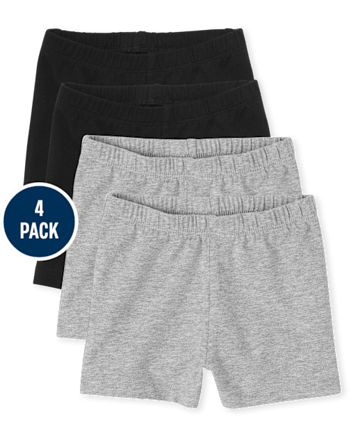 Toddler Girls Cartwheel Shorts 4-Pack