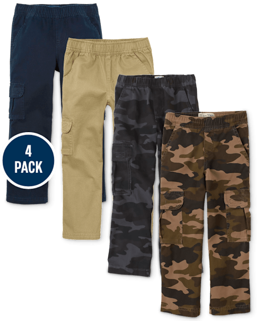 Pantalón cargo sin cierre 4-Pack para niño - Husky