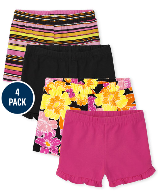 Lot de 4 shorts à volants pour petites filles