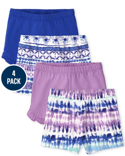 Lot de 4 shorts à volants pour petites filles