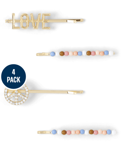 Girls Love Bobby Pin 4-Pack