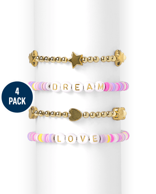 Girls Dream Beaded Bracelet 4-Pack