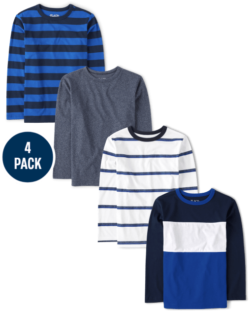Boys Striped Top 4-Pack