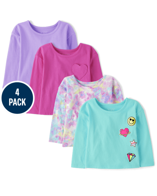 Toddler Girls Icon Top 4-Pack