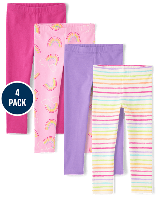 Toddler Girls Print Leggings 4-Pack