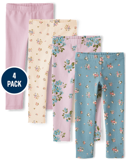 Toddler Girls Print Leggings 4-Pack