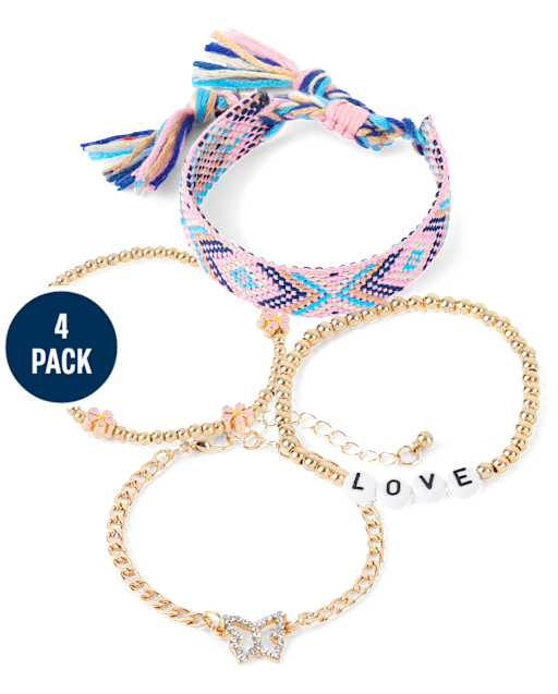 Girls Butterfly Bracelet 4-Pack